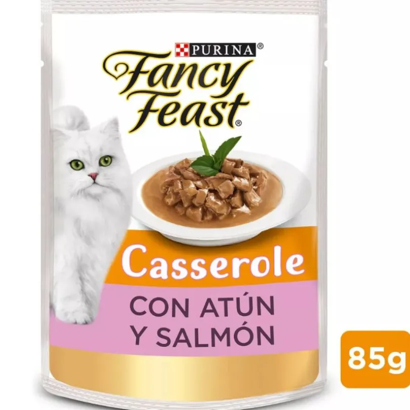 Alimento Fancy Feast Casserole Atún Salmón 85g PACK 15 unidades