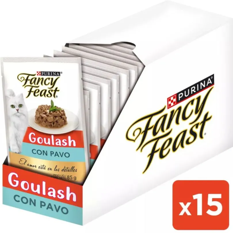 Alimento húmedo Fancy Feast Goulash Pavo 85g PACK 15 Unidades
