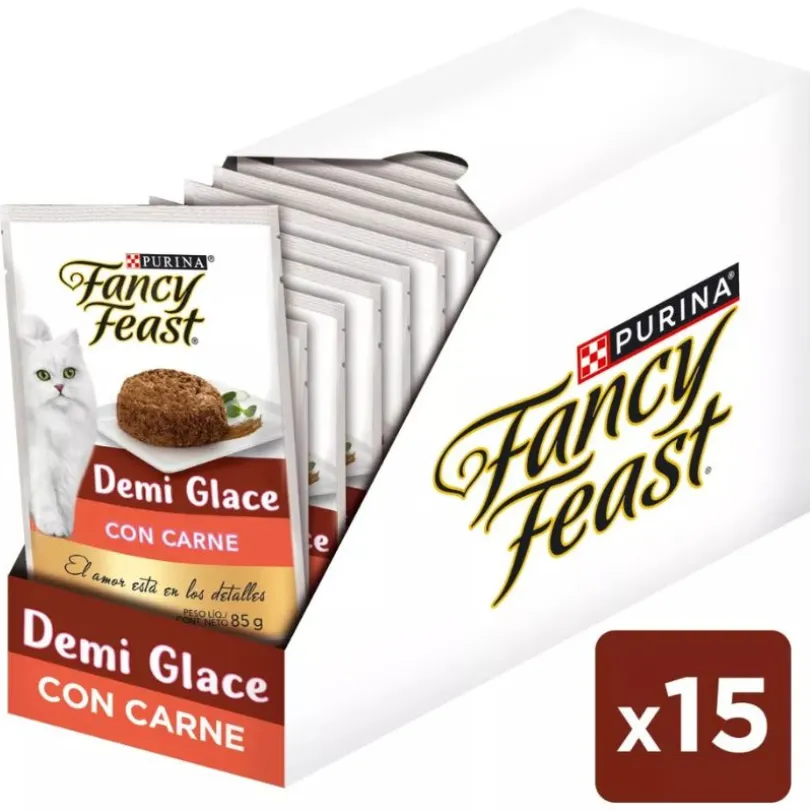 Alimento húmedo Fancy Feast Demi Glace Carne 85g PACK 15 Unidades