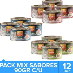 Alimento Húmedo Fit Formula Gato Gourmet Pack Sabores 12 un