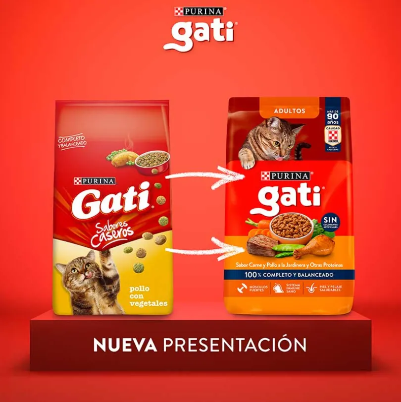 Alimento seco para gato GATI Adultos Carne y Pollo a la Jardinera 15Kg