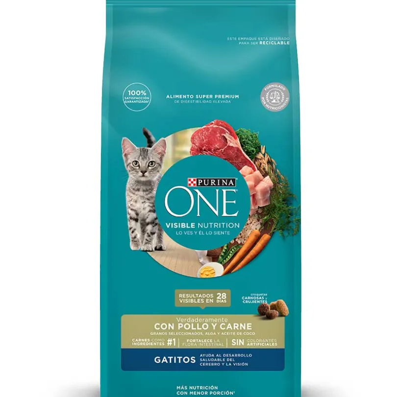 Alimento seco para gato PURINA® ONE® Gatito Pollo y Carne