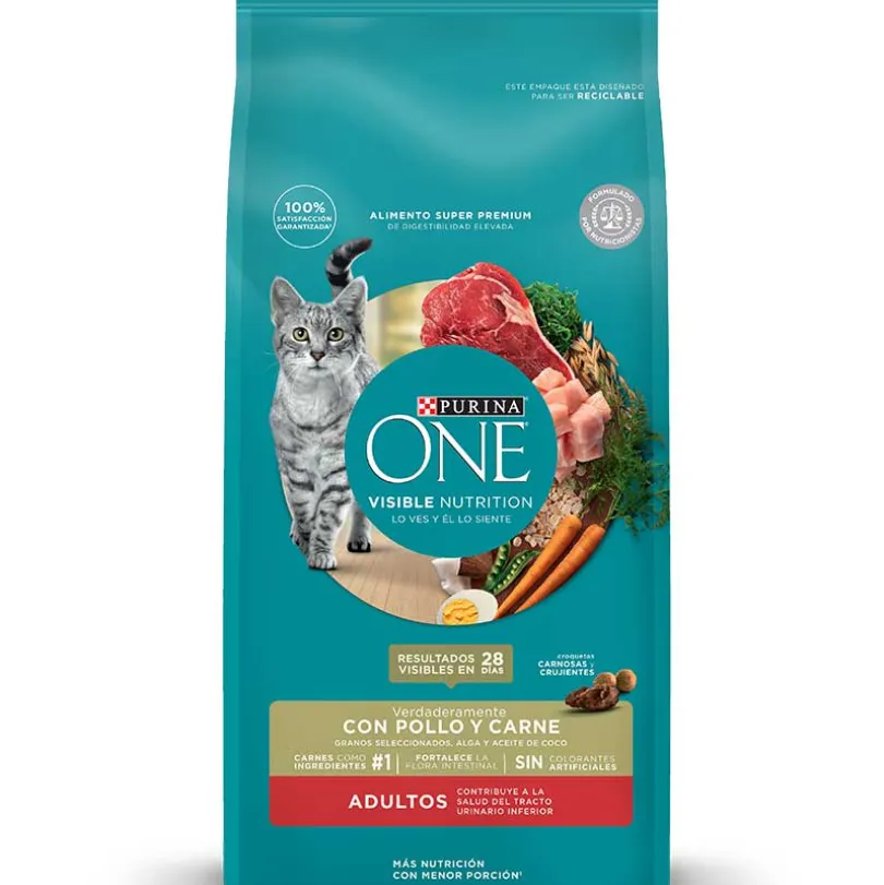 Alimento seco para gato PURINA® ONE® Adulto Pollo y Carne