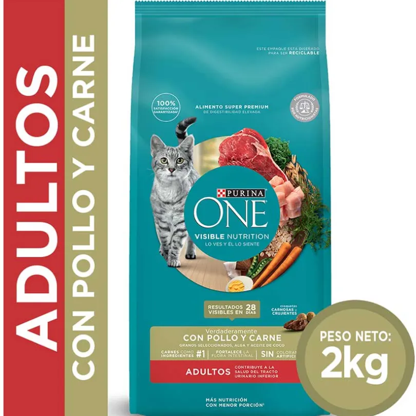 Alimento seco para gato PURINA® ONE® Adulto Pollo y Carne
