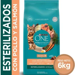 Alimento seco para gato PURINA® ONE® Esterilizado Pollo y Salmón