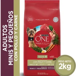 Alimento seco para perro PURINA® ONE® Adulto Mini y Pequeño Pollo y Carne