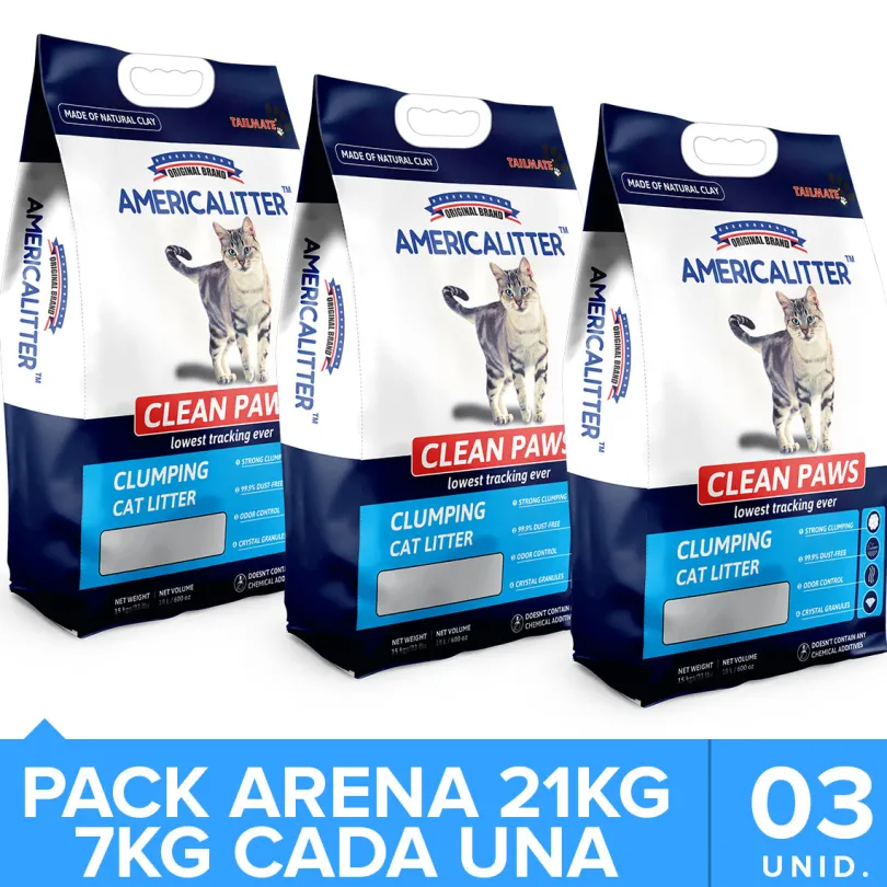 America Litter Clean Paws Pack 21kg