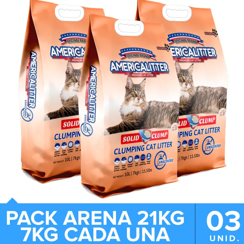 America Litter Solid Clump Pack 21kg