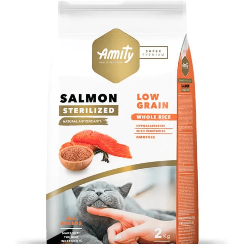 Amity Cat Low Grain Salmón Adult Sterilized 2 kg