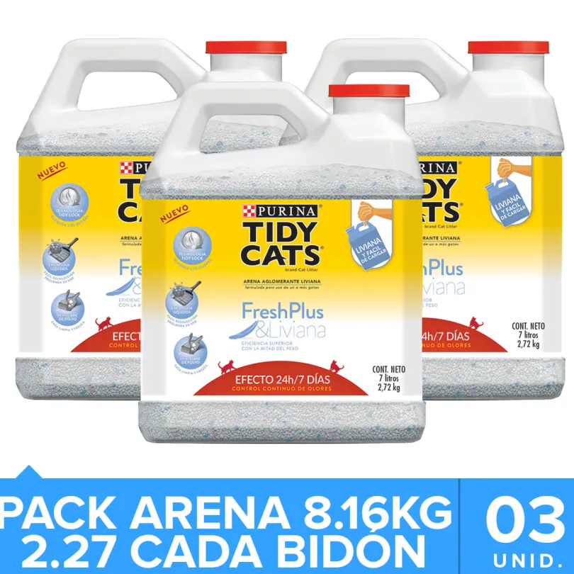 Arena sanitaria aglutinante TIDY CATS® Lightweight Pack 8kg