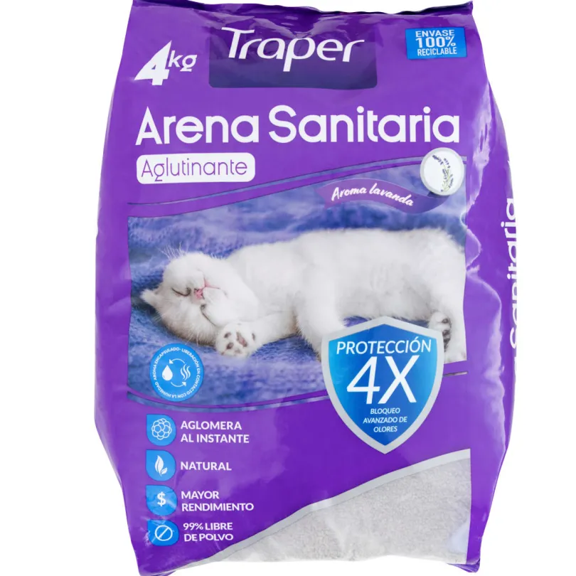 ARENA SANITARIA LAVANDA TRAPER 4 KG