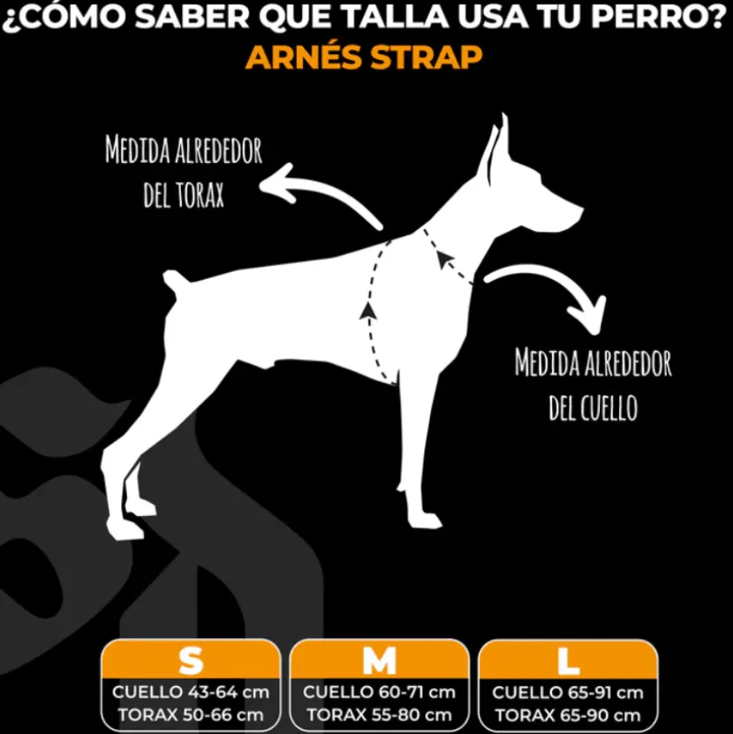 Arnés Strap para Perros Street Dogs Black L