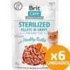 Brit Care Cat Pouch Sterilized Rabbit 85gr Pack 6 Unidades