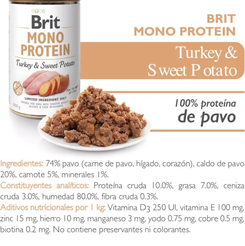 Brit Care Mono Protein Pavo y Papa Dulce 400gr