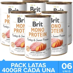 Brit Care Mono Protein Pavo y Papa Dulce Pack 6 Unidades