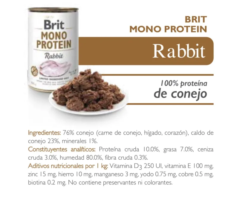 Brit Care Mono Protein Rabbit Pack 6 Unidades