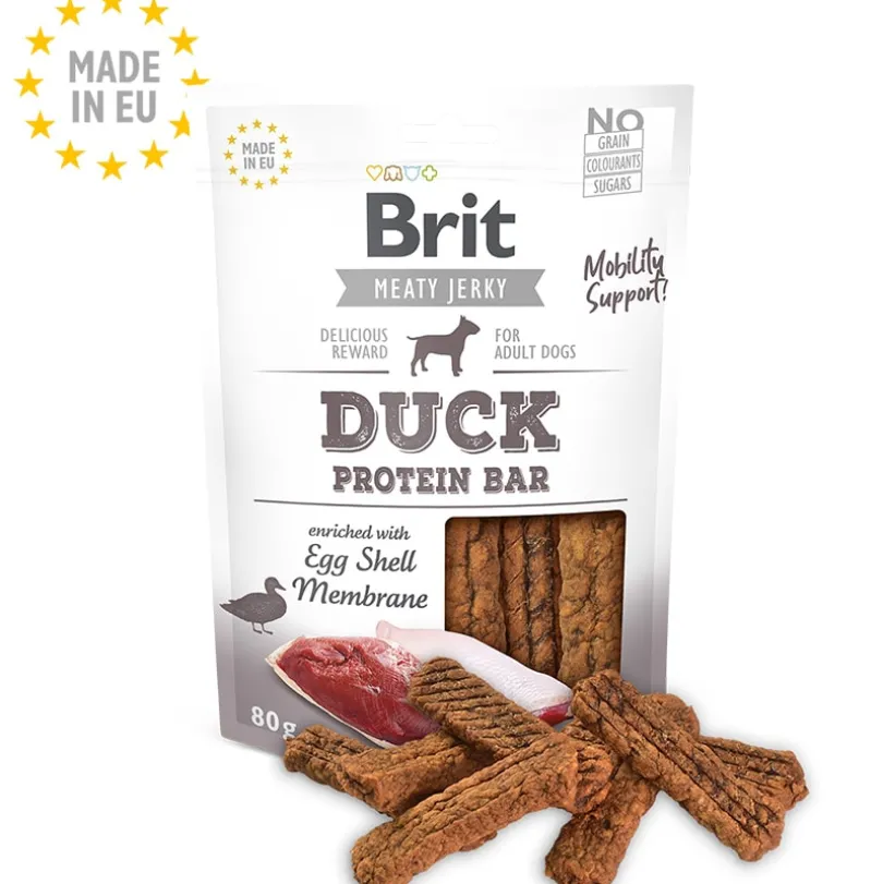 Brit Meaty Jerky Duck Protein Bar Para Perros Sabor Pato 80gr