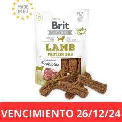Brit Meaty Jerky Lamb Protein Bar Para Perros Sabor Cordero 80gr