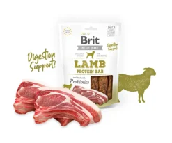 Brit Meaty Jerky Lamb Protein Bar Para Perros Sabor Cordero 80gr