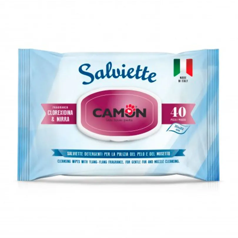 Camon - Toallitas Perfumadas Con Clorhexidina 40 Unidades