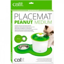 Cat It Alfombra Protectora para Fuente y Plato Verde