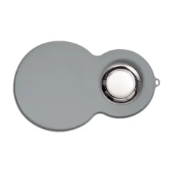 Cat It Alfombra Protectora para Fuente y Plato Gris