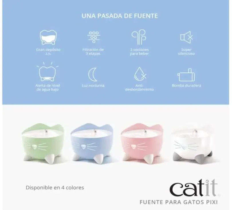 Cat it Fuente bebedera Pixi 2.5lts Menta