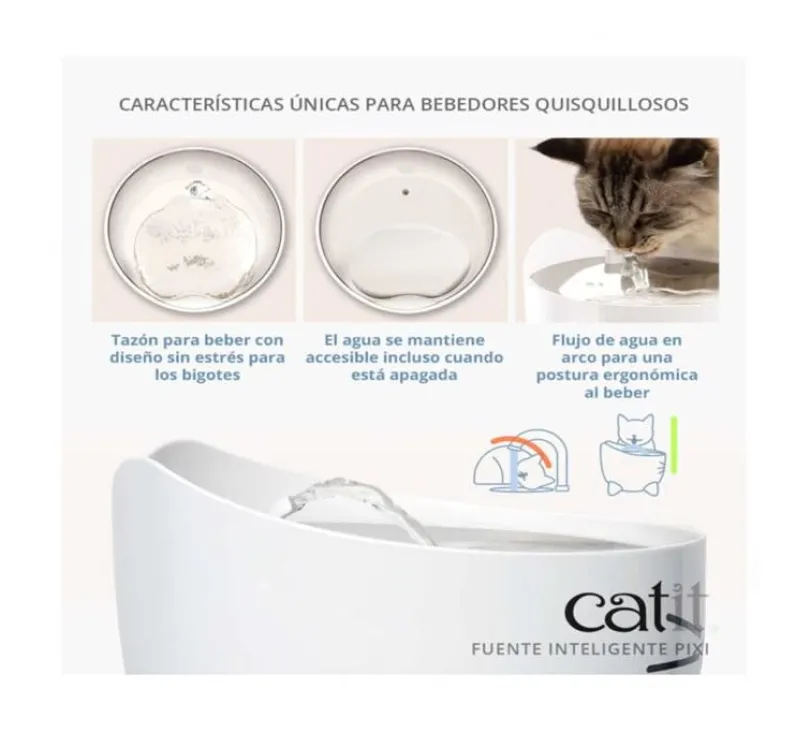 Cat it Fuente bebedera Pixi 2.5lts Blanca