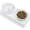 Cat It Plato de vidrio Base Blanca para gatos