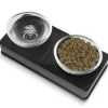 Cat It Plato de vidrio Base Negra para gatos