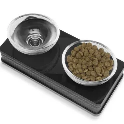 Cat It Plato de vidrio Base Negra para gatos