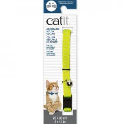 Catit Collar Reflectante Ajustable Amarillo para Gatos
