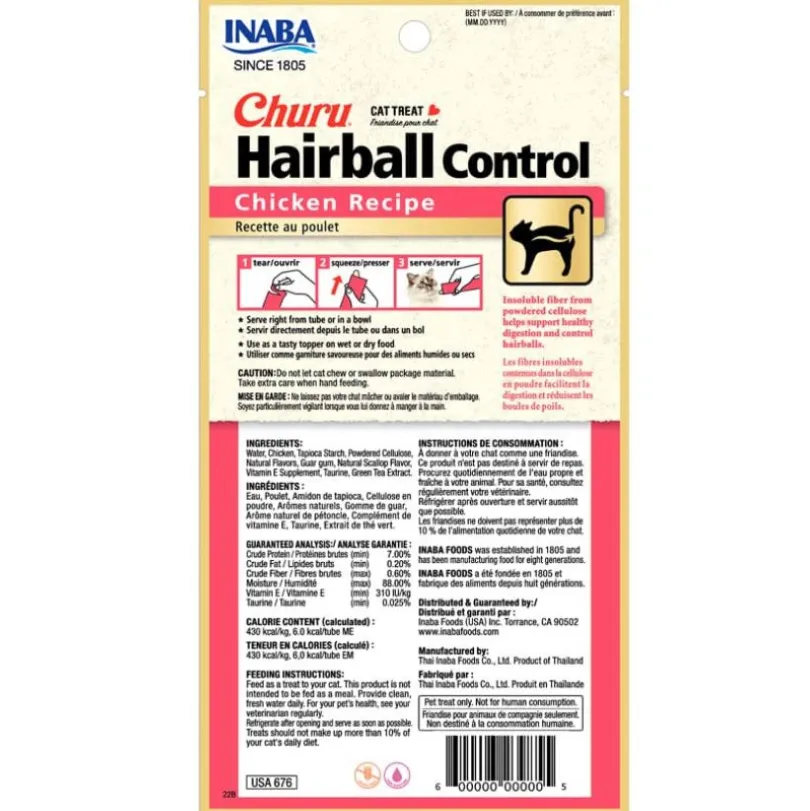 Churu Hairball Control Pollo 56gr