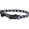 Coastal Fashion Collar Black Skulls Cat