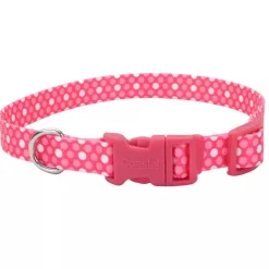 Coastal Style Pink Dots Collar para Perros Talla L