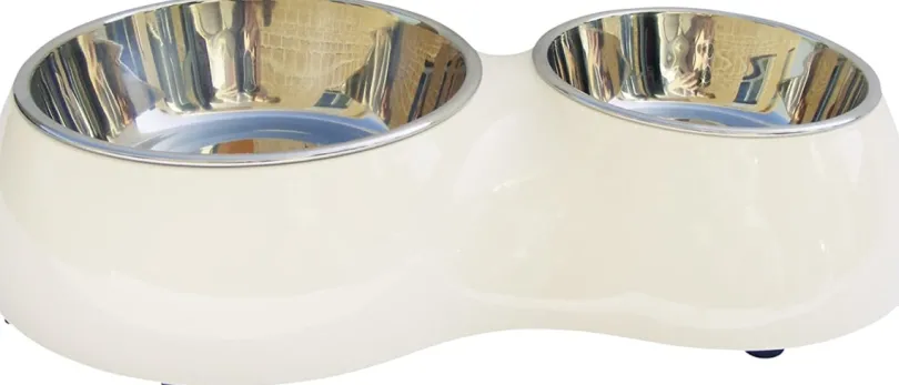 Dog it Style Plato doble blanco 160 y 350ml