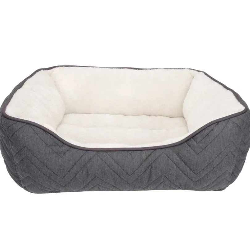 Dreamwell Cama Rectangular Gris y Blanco