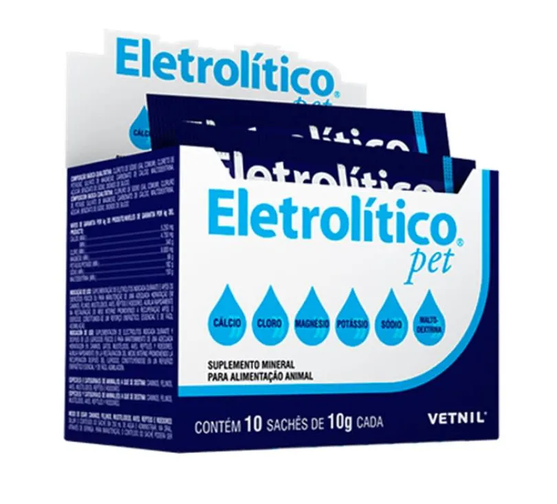 Electrolítico Pet Reponedor de electrólitos mascotas - 10 Sobres 10gr c/u