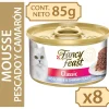 Fancy Feast Mousse Pescado y Camarón 85gr x 8 Unidades (Classic Cod, Sole Shrimp)