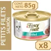 Fancy Feast Petit Filetes de Salmón 85gr x 8 Unidades (Grilled Salmon Feast in Gravy)