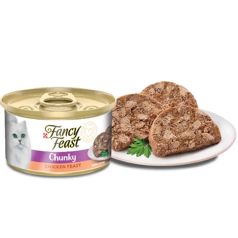 Fancy Feast Terrine con Pollo 85gr x 8 Unidades (Chunky Chicken Feast)