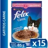 Felix Gatitos Carne en Salsa 85gr Pack 15 Unidades