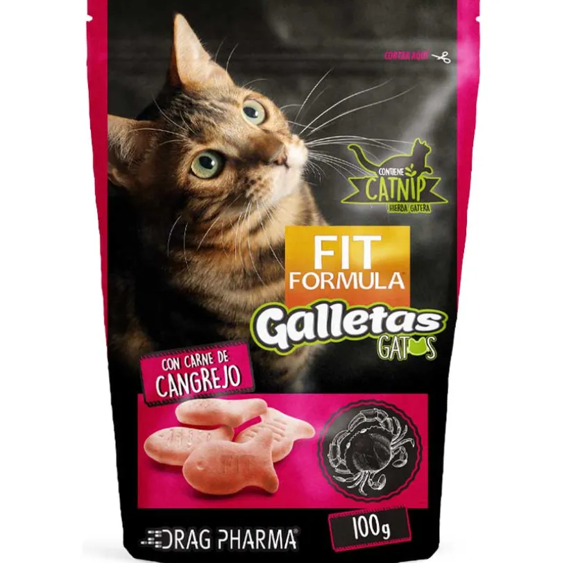 Fit Formula Galletas con Catnip para Gatos Sabor Cangrejo 100gr