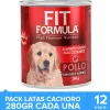 Fit Formula Latas Para Perros Cachorros Pack 12 unidades