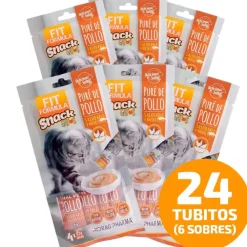Fit Formula Snack para Gatos Pure de Pollo 60gr Pack 6 Sobres