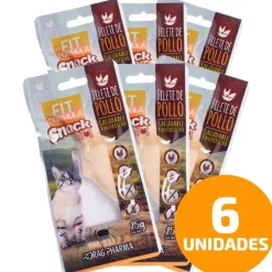 Fit Formula Snack para Gatos Filete Pollo 25gr Pack 6 Unidades