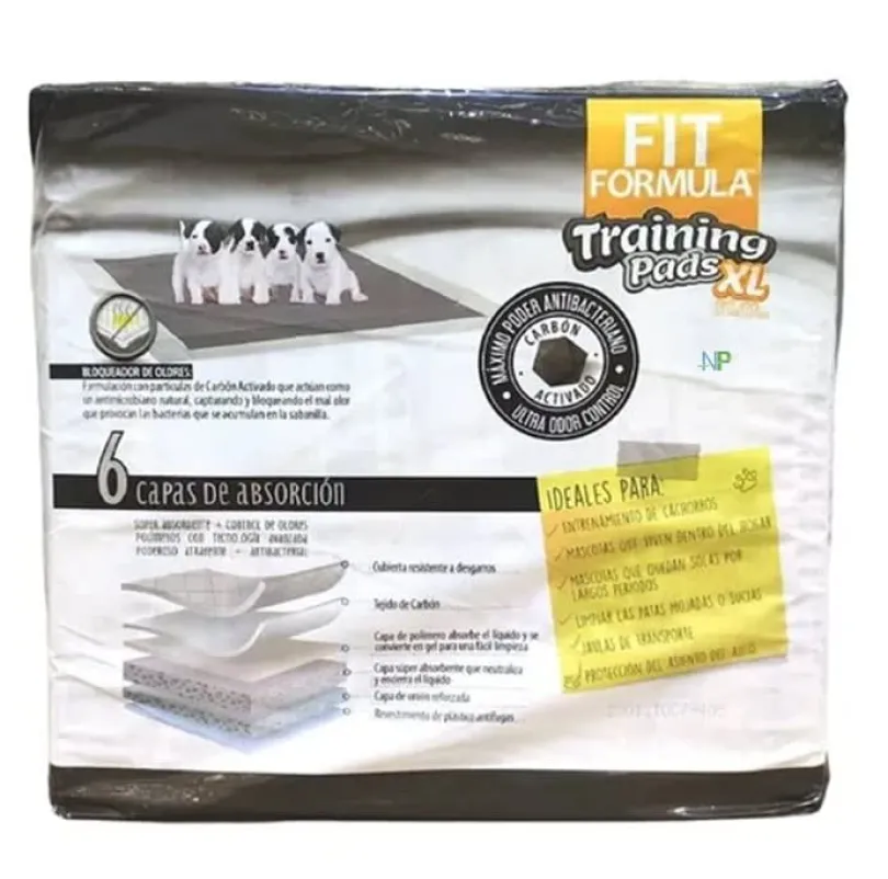 Fit Formula Training Pads Carbón Activado XL 80x60cm 30unidades