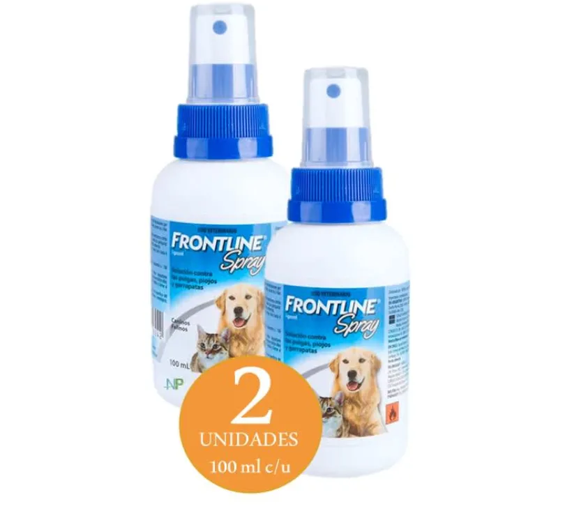 Frontline Spray Antipulgas Perros y Gatos 100ml x 2 unidades