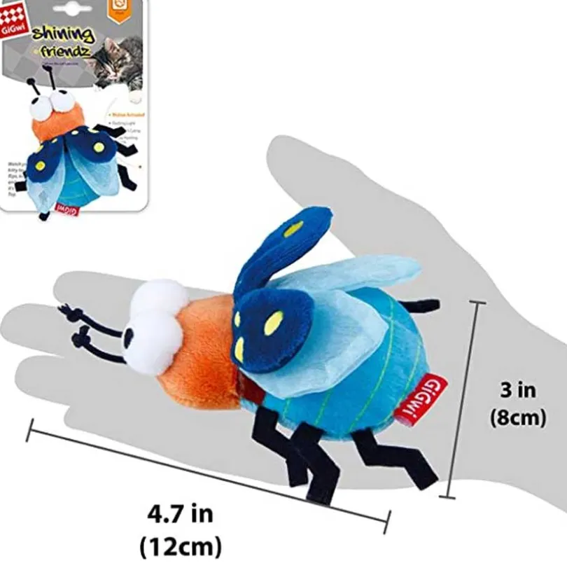 Gigwi Juguete para gatos Shining Friendz con Led y Catnip Luciernaga