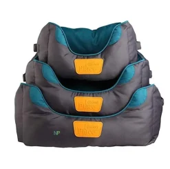 Gigwi Place Cama Cuadrada Gris con Verde Large